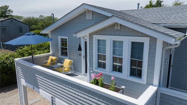 21 Overlook Ave, Charlestown, RI 02813 - back of property with a shingled roof
