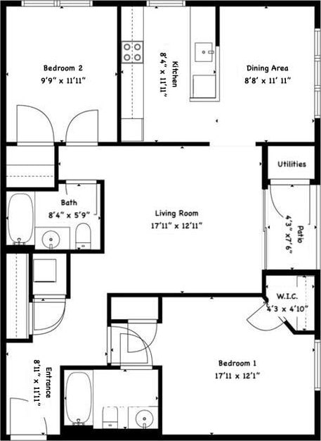 106 Mill St Unit 102, Woonsocket, RI 02895 - view of property floor plan