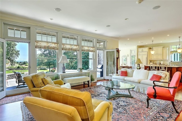 25 Brayton Point Rd, Westport, MA 02790 - living area with crown molding and wood finished floors