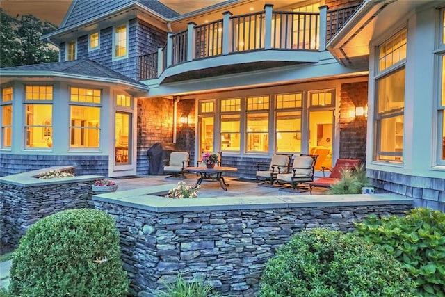 25 Brayton Point Rd, Westport, MA 02790 - back of house with a balcony and a patio