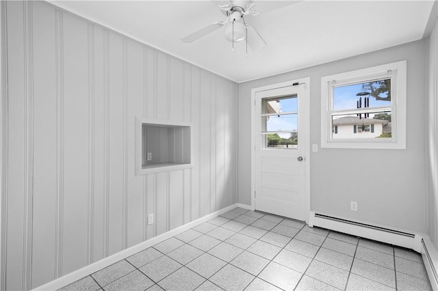 17 Golini Dr, Johnston, RI 02919 - foyer entrance with baseboard heating and ceiling fan