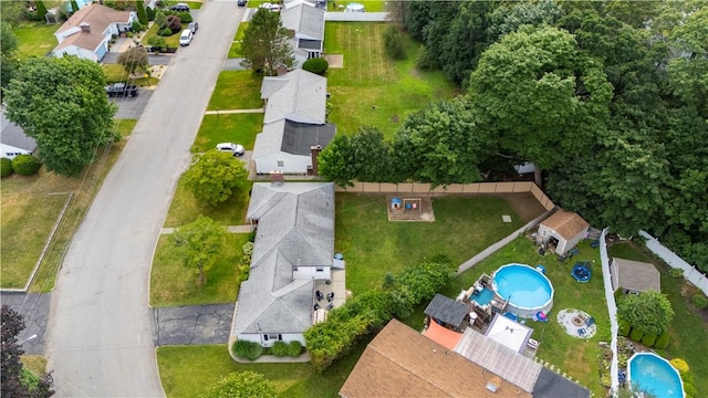 17 Golini Dr, Johnston, RI 02919 - aerial perspective of suburban area featuring a pool area