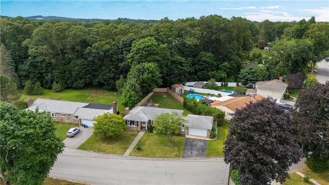 17 Golini Dr, Johnston, RI 02919 - bird's eye view of a heavily wooded area