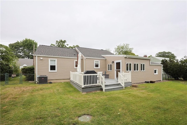 72 Audubon Rd, Warwick, RI 02888 - back of house featuring a wooden deck and a gate