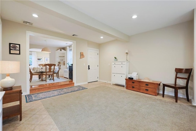 72 Audubon Rd, Warwick, RI 02888 - sitting room featuring recessed lighting and light tile patterned floors
