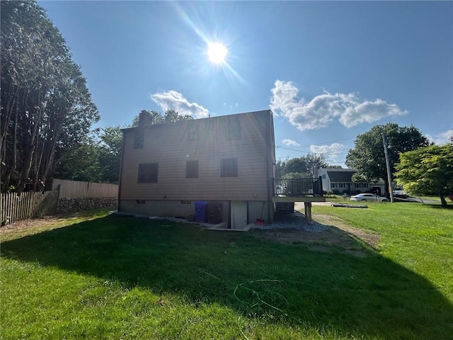 80 Silverwood Ln, West Warwick, RI 02893 - rear view of property with a deck