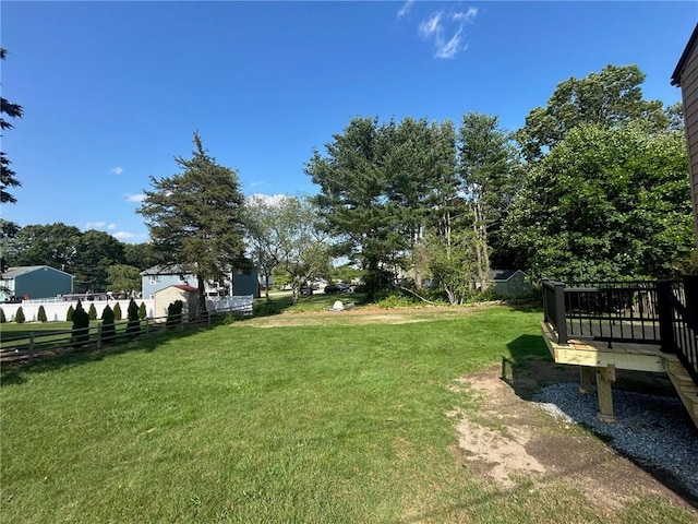 80 Silverwood Ln, West Warwick, RI 02893 - view of yard featuring a wooden deck
