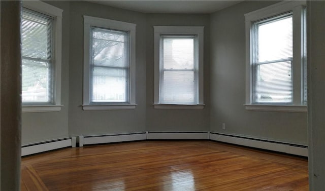 598 Admiral St, Providence, RI 02908 - spare room with baseboard heating and wood finished floors