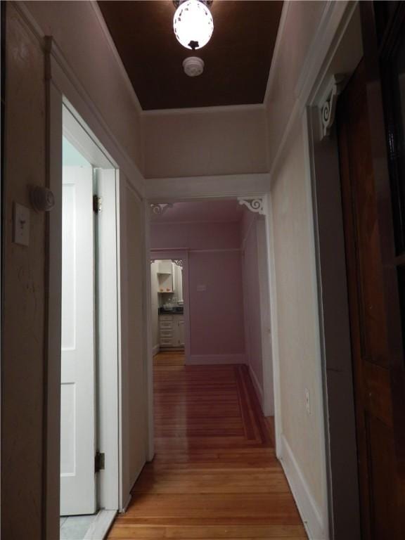 598 Admiral St, Providence, RI 02908 - hallway featuring light wood-style flooring