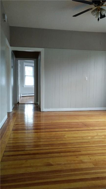 598 Admiral St, Providence, RI 02908 - empty room featuring wood finished floors and a ceiling fan