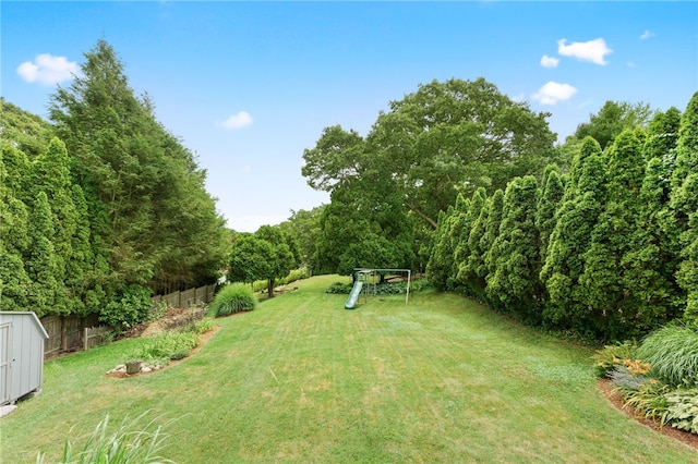 80 Highland Ave, South Kingstown, RI 02879 - view of yard featuring a shed