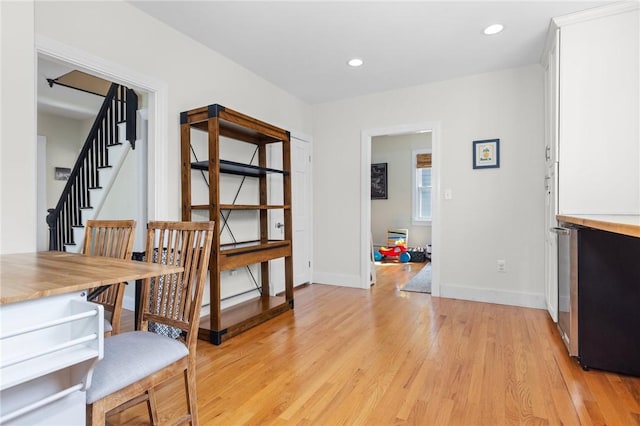 92 Franklin St, Bristol, RI 02809 - office area featuring light wood-type flooring and recessed lighting