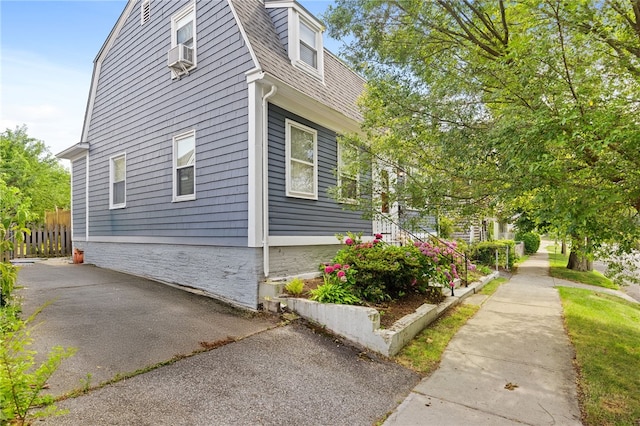92 Franklin St, Bristol, RI 02809 - view of property exterior with a shingled roof and cooling unit