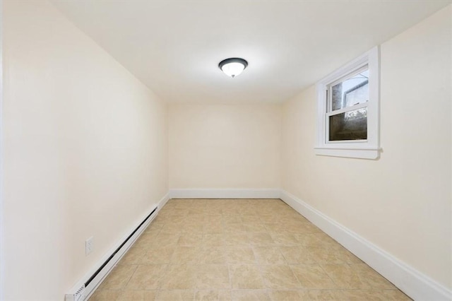 54 Harrison St, Pawtucket, RI 02860 - spare room featuring baseboard heating and baseboards