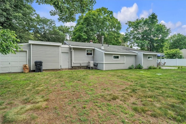 144 Hines Rd, Cumberland, RI 02864 - rear view of property with a garage