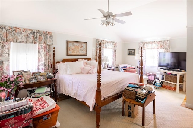 2 Quail Run, Westerly, RI 02891 - bedroom with vaulted ceiling and a ceiling fan