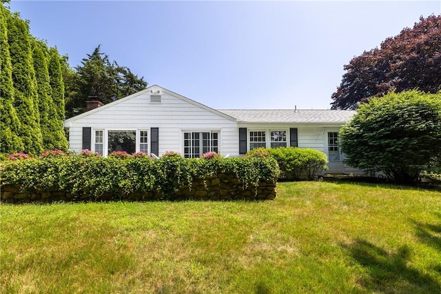 2 Quail Run, Westerly, RI 02891 - view of front of property featuring a front lawn and a chimney