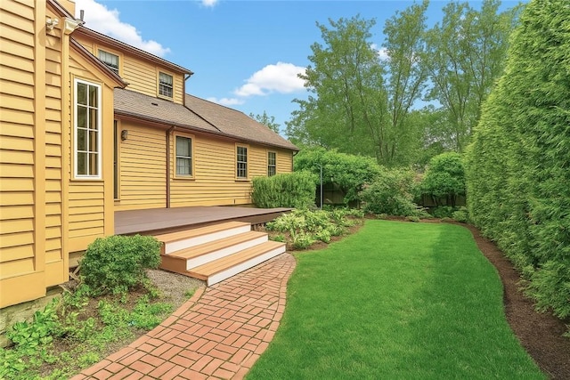 603 E Ave, Pawtucket, RI 02860 - view of green lawn featuring a deck