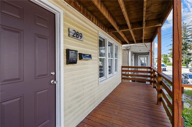 289 Mowry St, Woonsocket, RI 02895 - view of wooden porch