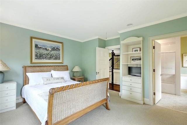 29 Orchard Ave, Providence, RI 02906 - bedroom with crown molding and light carpet