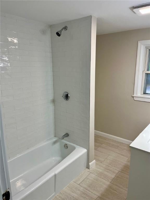 18 Louisiana Ave, Warwick, RI 02888 - full bathroom with shower / bath combination, vanity, and tile patterned flooring