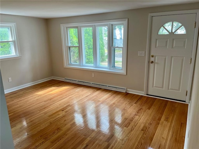 18 Louisiana Ave, Warwick, RI 02888 - entryway with a baseboard radiator, healthy amount of natural light, and light wood-style floors