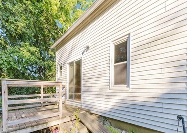 15 Hope Ct, West Warwick, RI 02893 - view of property exterior featuring a wooden deck