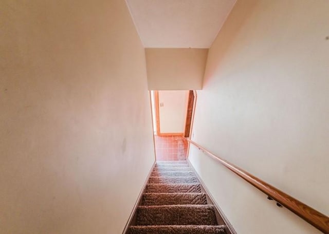 15 Hope Ct, West Warwick, RI 02893 - stairway featuring carpet flooring and baseboards