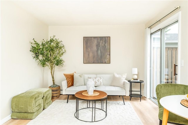 10 E St Unit 207, Cranston, RI 02920 - living area featuring wood finished floors and a baseboard heating unit
