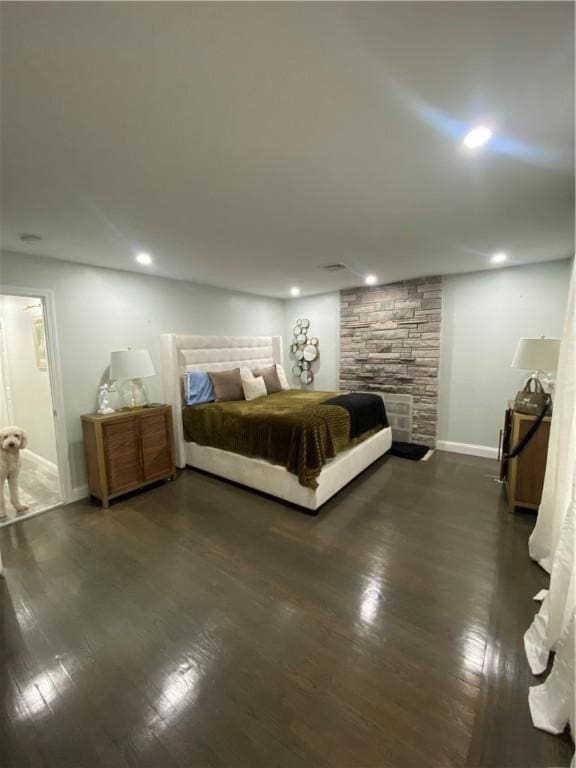 109 Cobble Hill Rd, Lincoln, RI 02865 - bedroom with dark wood-style floors and recessed lighting