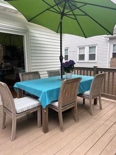75 Lauriston St, Providence, RI 02906 - wooden terrace featuring outdoor dining area