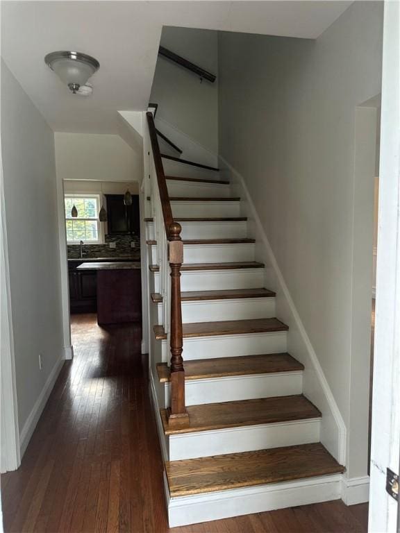 6 Larkspur Rd, Warwick, RI 02886 - stairs featuring hardwood / wood-style flooring and baseboards