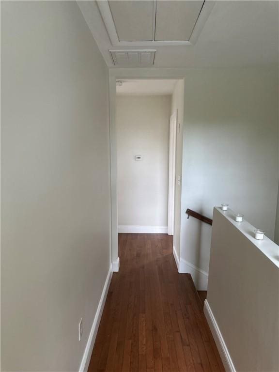 6 Larkspur Rd, Warwick, RI 02886 - corridor with attic access, an upstairs landing, and wood finished floors