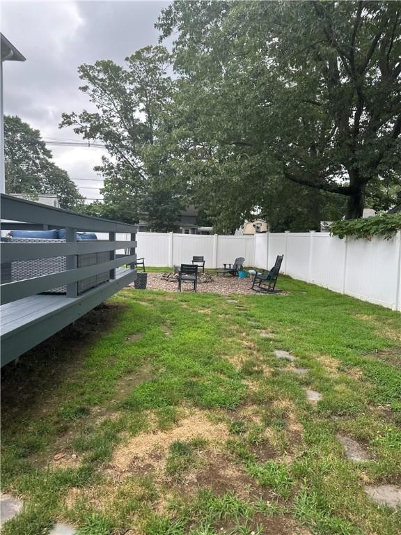 6 Larkspur Rd, Warwick, RI 02886 - view of yard featuring a deck