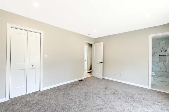 25 Walling Rd, Burrillville, RI 02830 - unfurnished bedroom featuring carpet flooring, ensuite bath, a closet, and recessed lighting