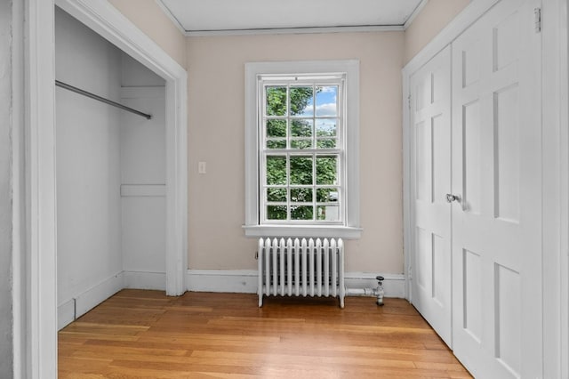 189 Butler Ave, Providence, RI 02906 - unfurnished bedroom featuring radiator heating unit and light wood-style flooring