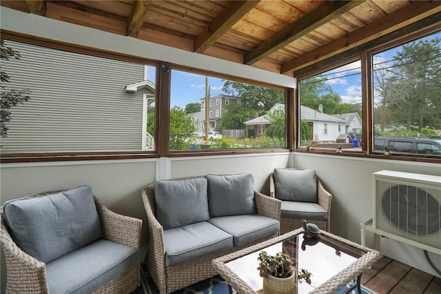 12 Elmore Ave, North Providence, RI 02911 - sunroom / solarium with healthy amount of natural light and beamed ceiling