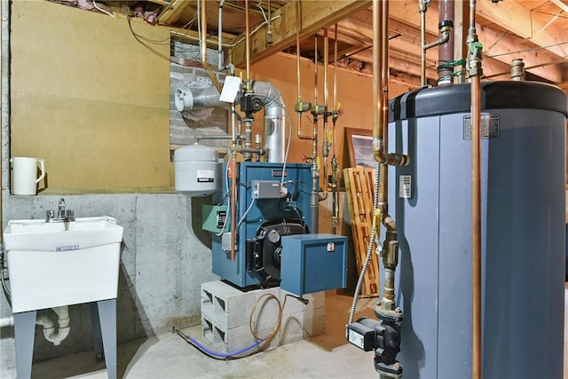 6 Ferris Dr, Coventry, RI 02816 - utilities featuring electric water heater and a sink