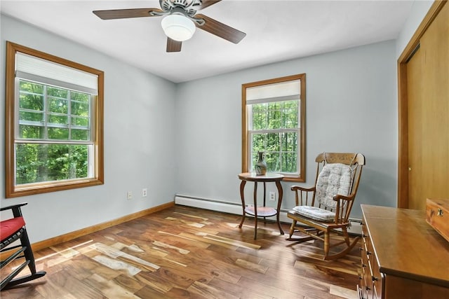 6 Ferris Dr, Coventry, RI 02816 - living area with wood finished floors and a ceiling fan