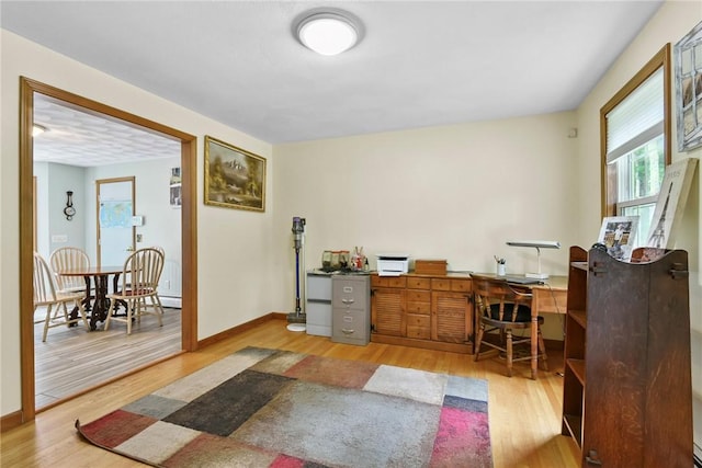 6 Ferris Dr, Coventry, RI 02816 - office area featuring light wood-style flooring and baseboards
