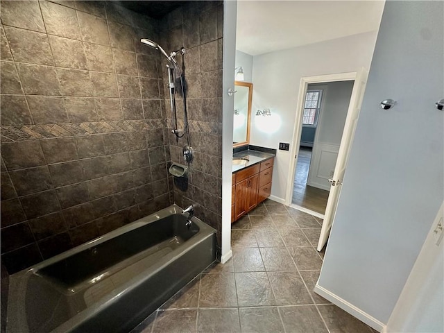 20 Biscuit Hill Rd, Foster, RI 02825 - full bath featuring bathing tub / shower combination, vanity, and tile patterned floors