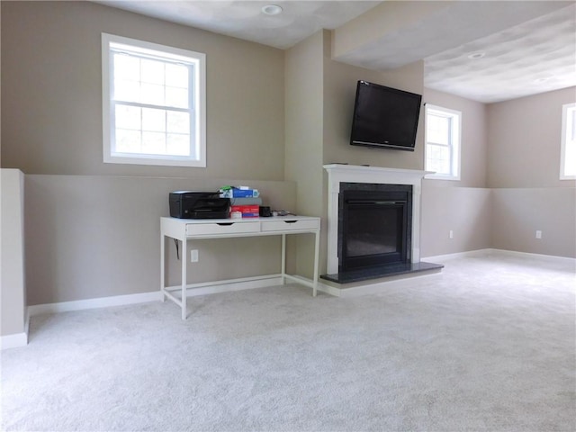 476 Ledge Rd, Coventry, RI 02816 - office with a high end fireplace and carpet floors