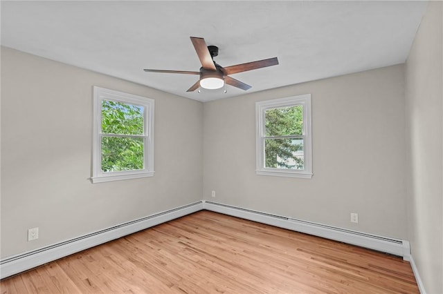 7 Antony Ave, Bristol, RI 02809 - unfurnished room with a baseboard radiator, plenty of natural light, and light wood-style flooring