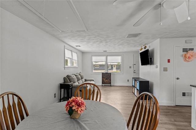 190 White Ave, Warwick, RI 02889 - dining space featuring attic access and light wood-style floors