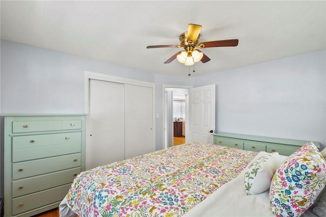 62 Bristol Ave, Pawtucket, RI 02861 - bedroom with a closet and a ceiling fan
