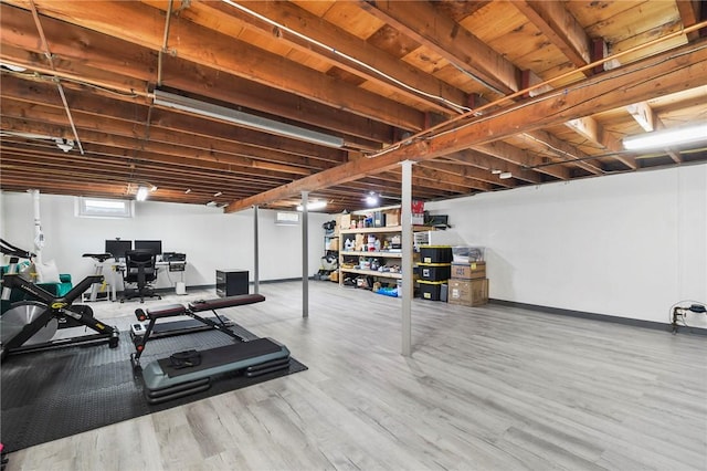 62 Bristol Ave, Pawtucket, RI 02861 - workout area with wood finished floors and baseboards