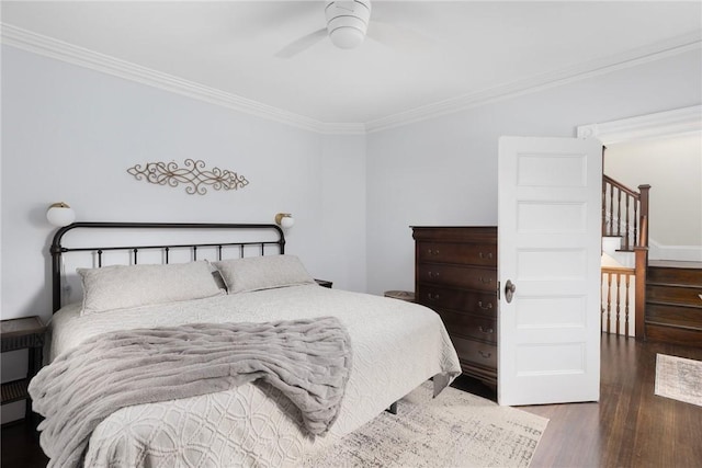 157 Arnold Ave, Cranston, RI 02905 - bedroom featuring crown molding, wood finished floors, and a ceiling fan