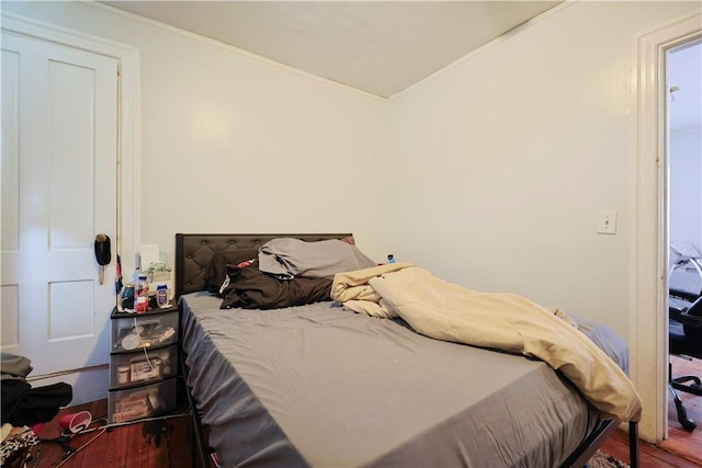 10 Walnut St, East Providence, RI 02914 - bedroom with wood finished floors and ornamental molding