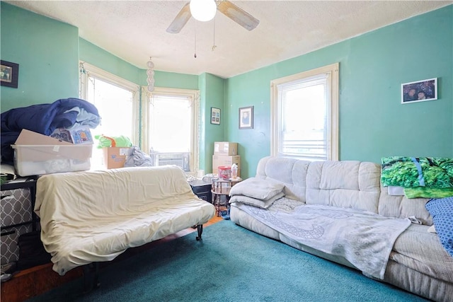 10 Walnut St, East Providence, RI 02914 - living room featuring plenty of natural light and ceiling fan