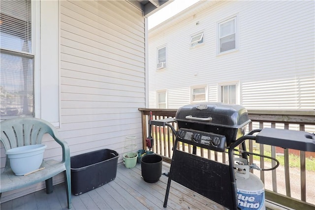 10 Walnut St, East Providence, RI 02914 - wooden deck featuring grilling area